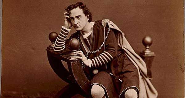 Actor Edwin Booth as Hamlet, c. 1870 (Library of Congress photo)