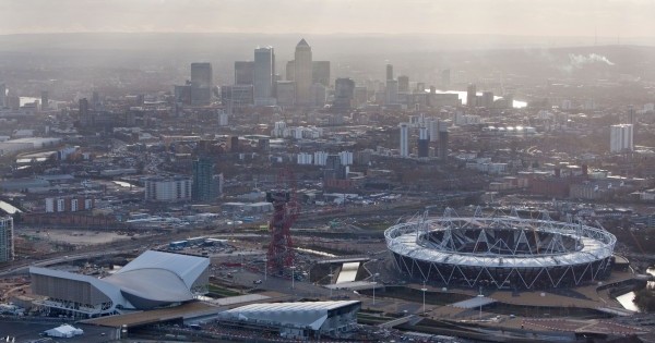 Olympic Stadium, the Aquatics Centre, Water Polo and the Orbit. (Photo by Anthony Charlton, courtesy London 2012)