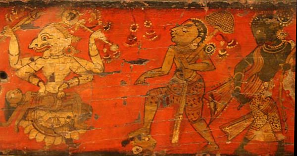 Detail from The Ten Incarnations of Vishnu (Victoria & Albert Museum)