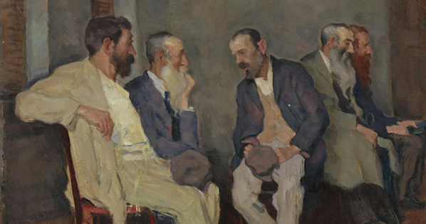 Detail from The Conversation (1935), by Arnold Borisowich Lakhovsky