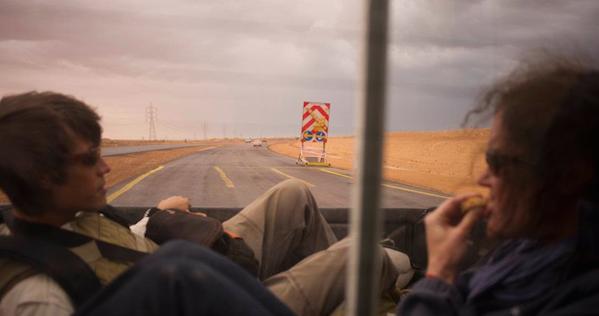 The author and James Foley traveling from Misrata toward Sirte, October 2011 (Andre Liohn)