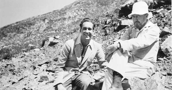 James Laughlin (left) with Ezra Pound in Rapallo, Italy, circa 1934 (Courtesy New Directions Publishing Corp.)