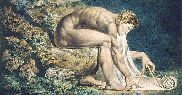 The English Enlightenment came about because men such as Isaac Newton, depicted above, toppled existing “truths” without fear of being pilloried. (William Blake Archive)