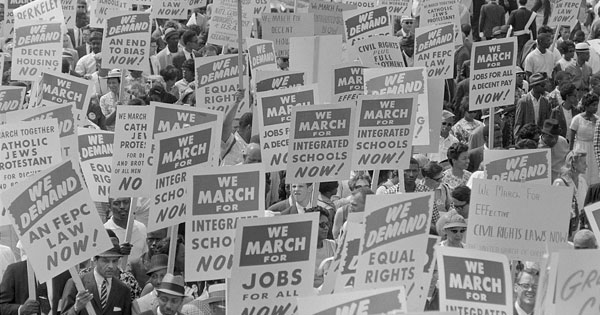 Demonstrators march on Washington in 1963. (Marion S. Trikosko/Library of Congress)