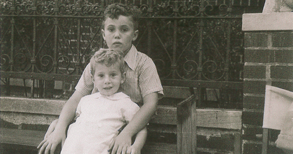 The author and his younger brother in New York City, circa 1945. Robert became “floridly psychotic” as a teenager. (Courtesy of the author)