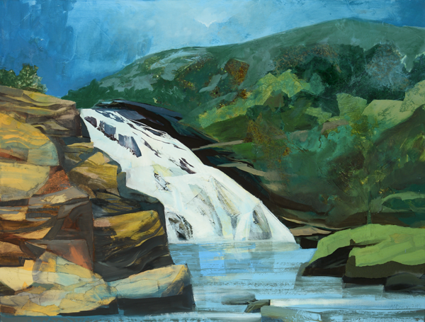 Emerson Falls, <em>The Storm Passes</em>, 2015, mixed media on linen, 38 x 50 inches 
(Photo courtesy of <a href="http://www.gnsgrafton.com/
">Gallery North Star</a>, Grafton VT.)