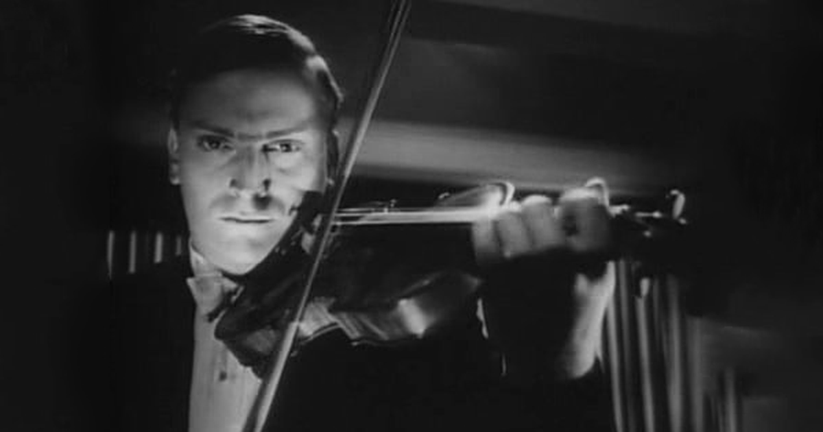 Still of Yehudi Menuhin in the film Stage Door Canteen (Wikimedia Commons)