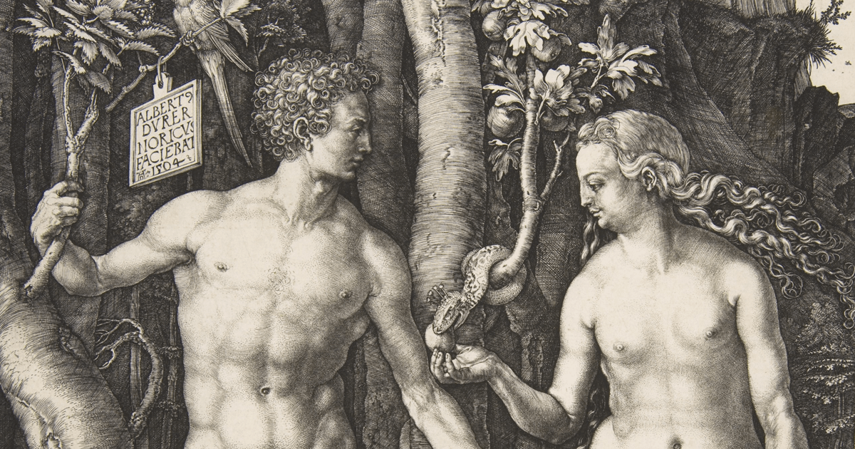 Detail from Albrecht Dürer's Adam and Eve (Courtesy of the Metropolitan Museum of Art)