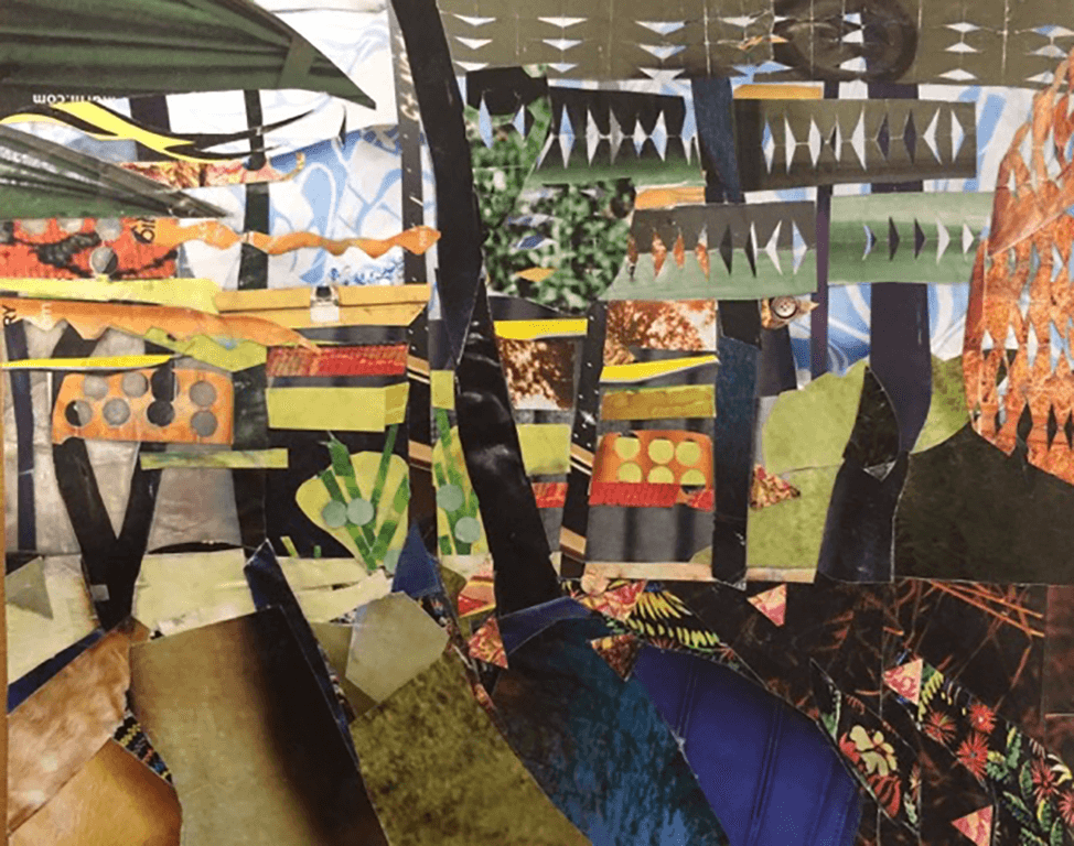 New Jersey Afternoon, Fall, 2016, collage on paper, 8 x 10 inches