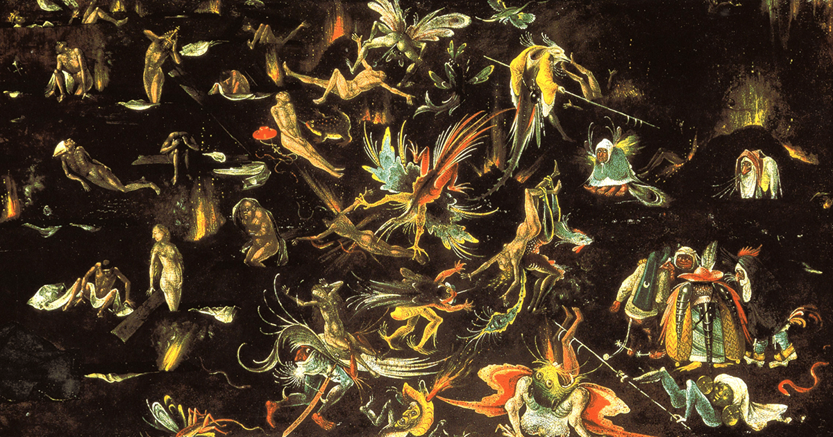 Fragment of The Last Judgment, attributed to a follower of Hieronymus Bosch (Wikimedia Commons/ Alte Pinakothek)