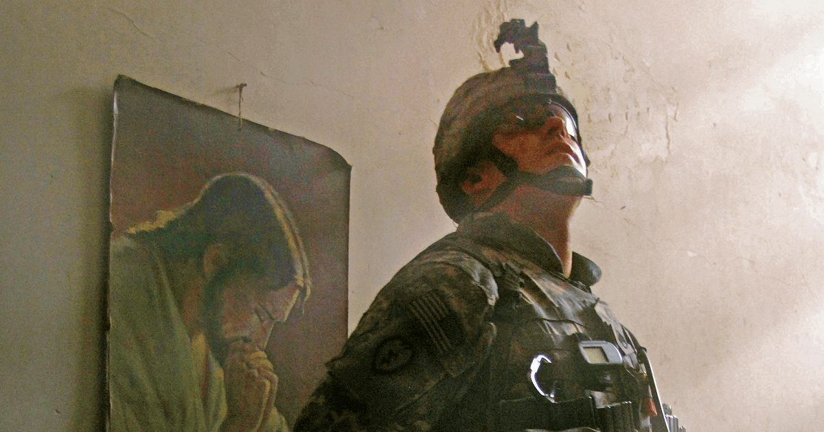 A U.S. soldier in Iraq searches a house for enemy combatants after one of his unit’s vehicles was struck by an improvised explosive device. (Luke Thornberry/Flickr)