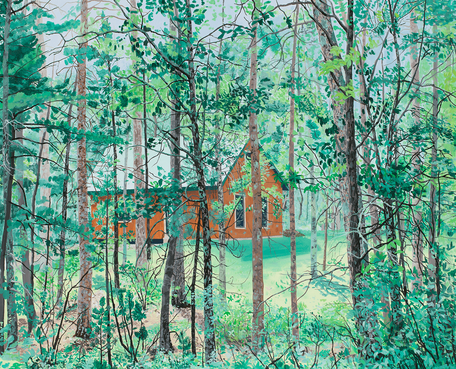 Scout Lake Cabin, 2011, oil on canvas, 26 x 32 inches