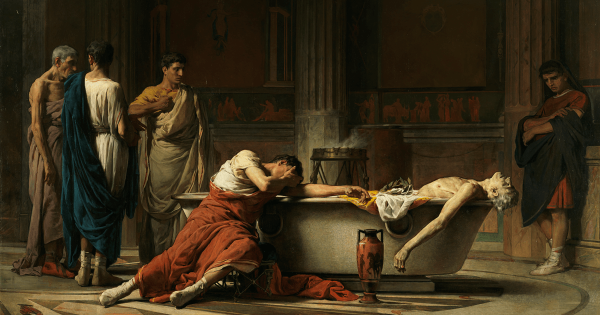 The Death of Seneca by Manuel Domínguez Sánchez, 1871