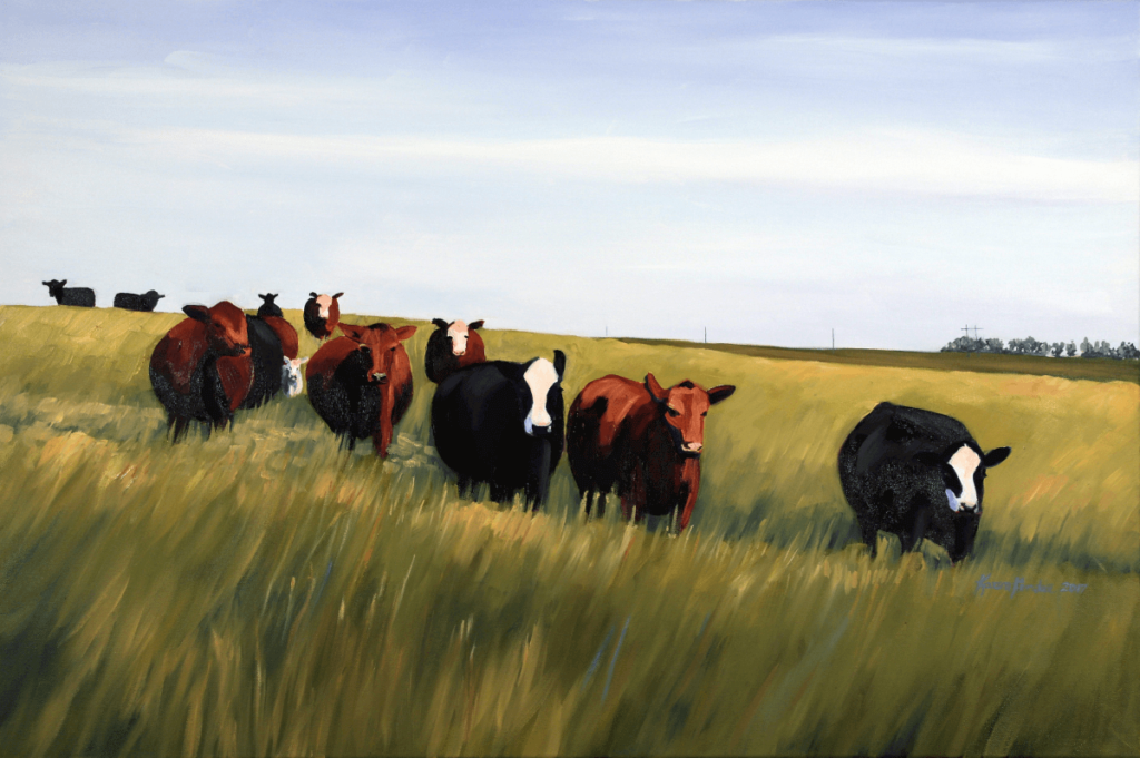 <em>'Til the Cows Come Home</em>, 2017, oil on canvas, 24 x 36 inches
