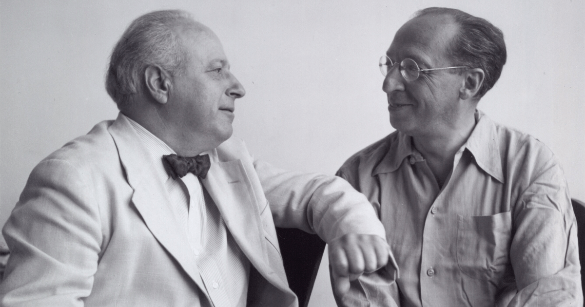 Aaron Copland with Walter Piston in 1960 (Library of Congress/The Aaron Copland Fund for Music)