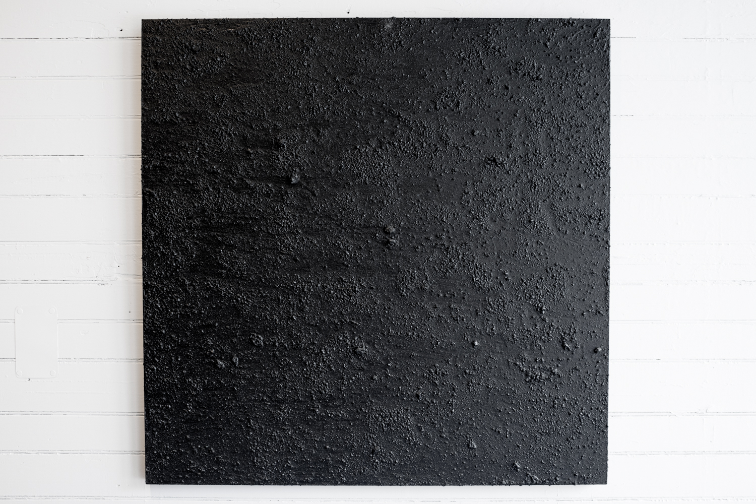 Bakerstown Seam #5, Appalachian Coal on Panel, 2017, 32 x 32 inches