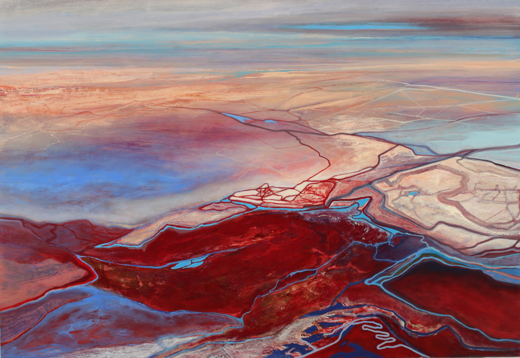 <em>Excavation #12</em>, oil on canvas, 55 X 80 inches, 2018
