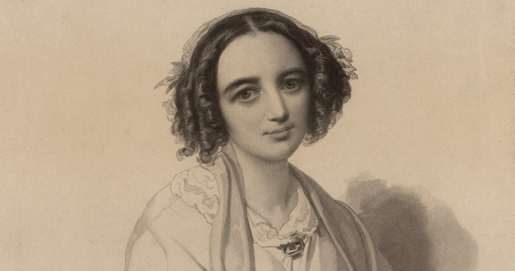 An 1847 print of Fanny Mendelssohn Hensel (Library of Congress)