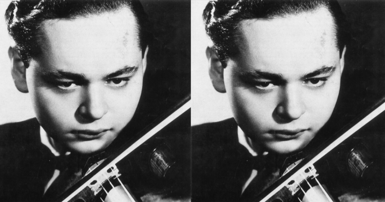 A photograph of the violinist Michael Rabin as a young man