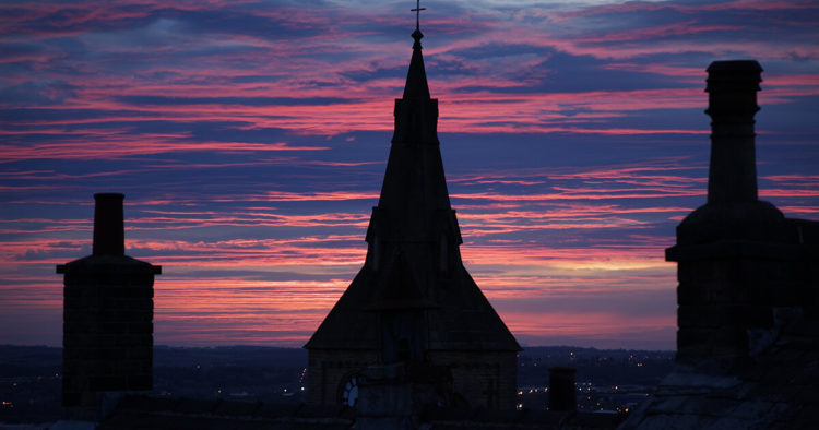 Sunrise over spires