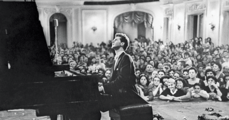 Van Cliburn performing