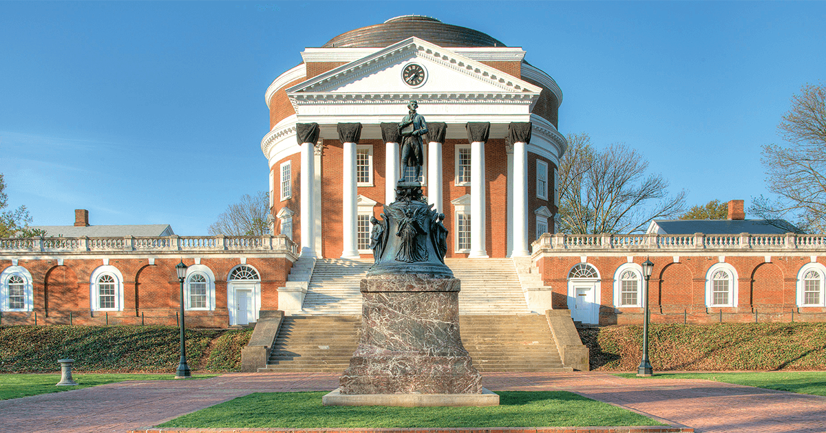 The College of William & Mary and the University of Virginia were the premier institutions of Virginia's aristocratic, landowning elite. (Wikimedia Commons)