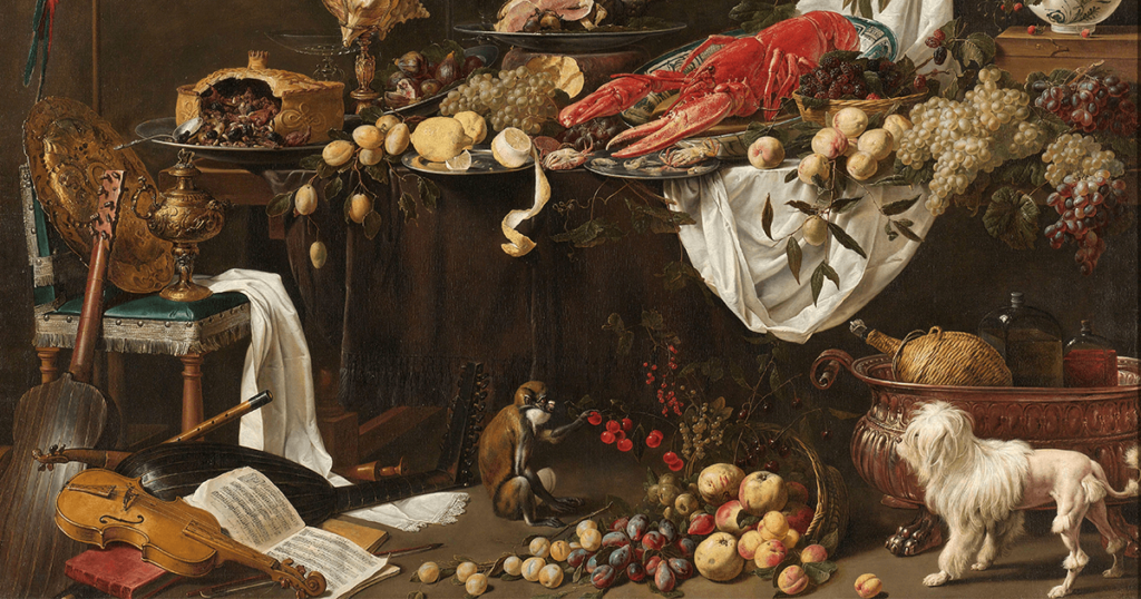 <em>Banquet Still Life</em>, Adriaen van Utrecht, 1644 (Rijksmuseum)