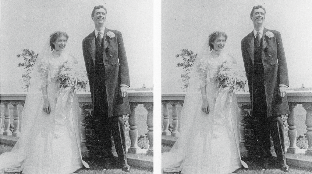 Rose and Graham Stokes on their wedding day in 1905. They had met two years earlier, when Rose interviewed him for the <em>Jewish Daily News.</em> (Courtesy of Houghton Mifflin Harcourt)