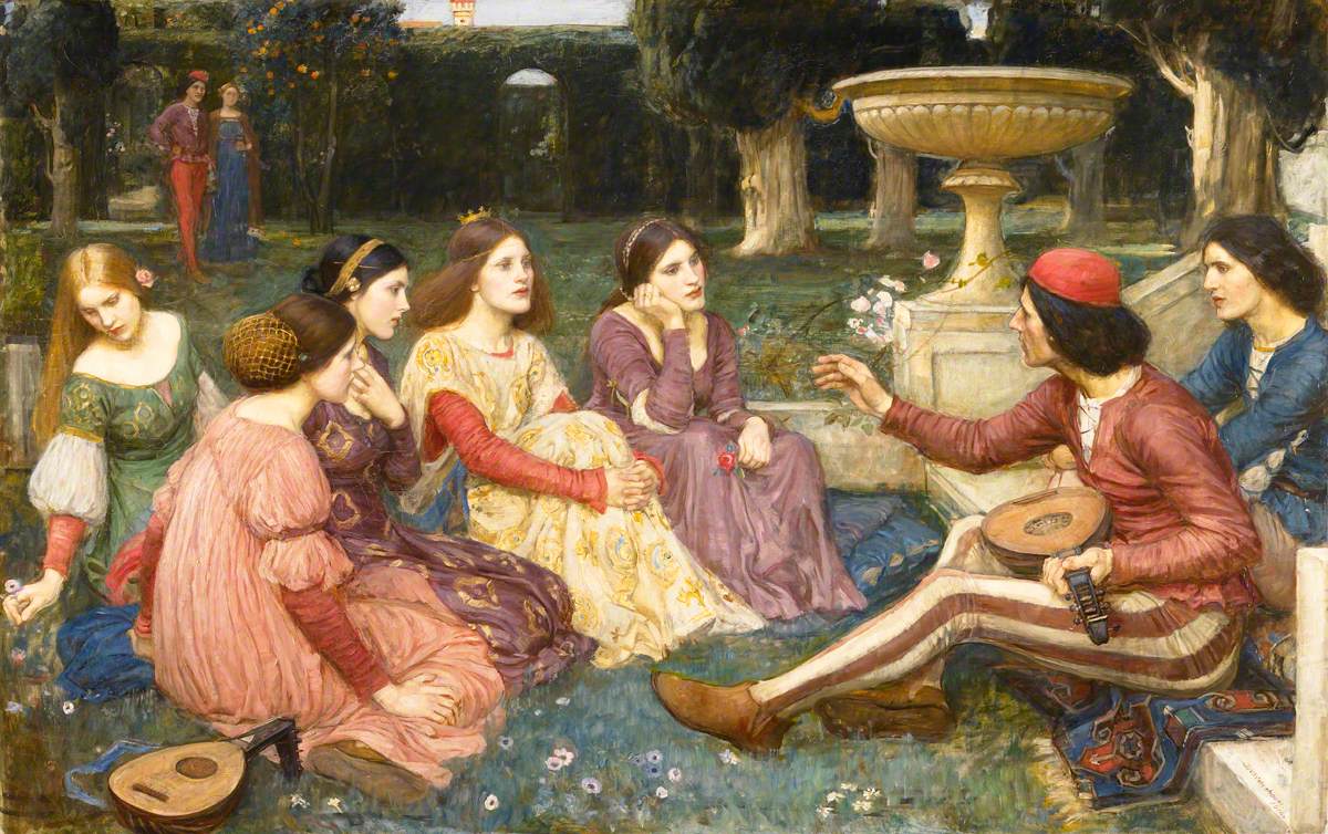 The Decameron by John William Waterhouse, 1916. (Wikimedia Commons)