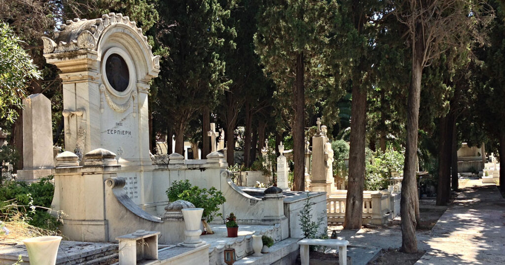 The Serpieri House grave momument at the First Cemetery of Athens in Athens, Greece (Wikimedia Commons)
