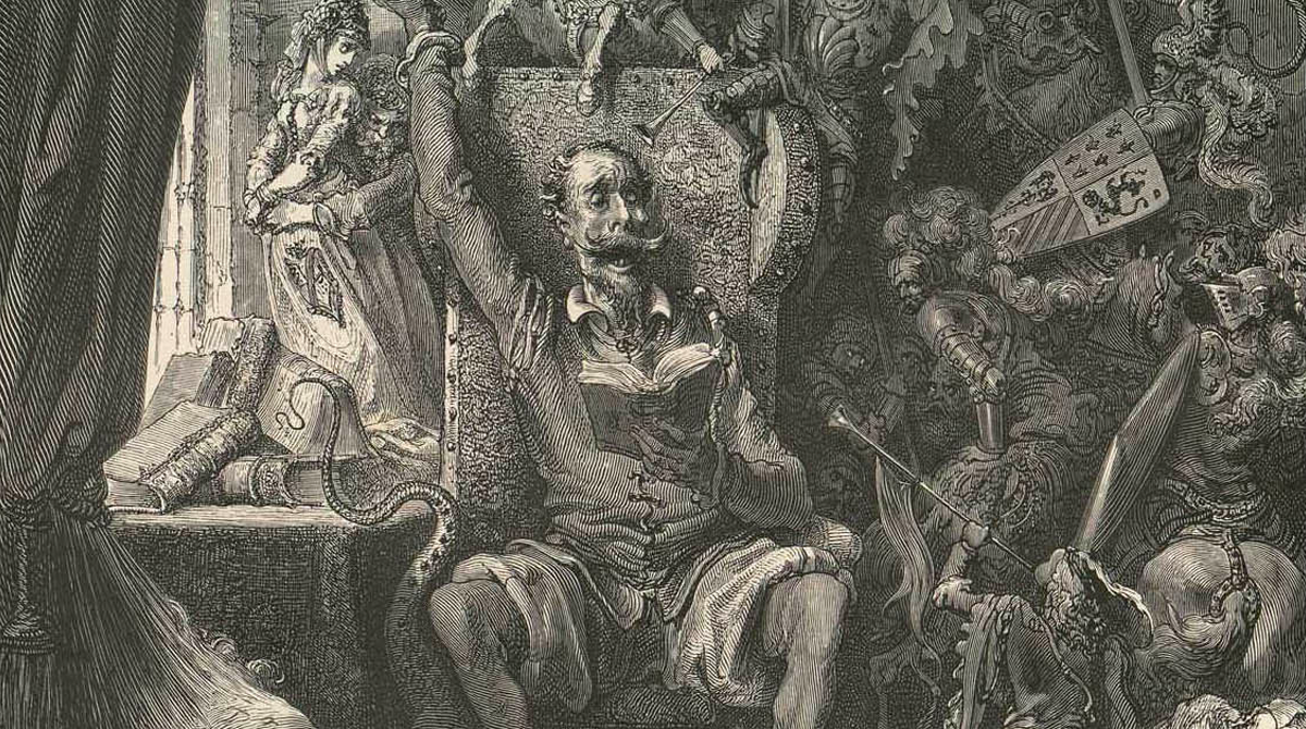 Detail from Gustave Doré's frontispiece for the 1863 Paris Hachette edition of Don Quixote