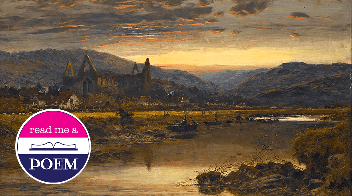 Benjamin Williams Leader, view of Tintern Abbey at sunset (1889) (Wikimedia Commons)