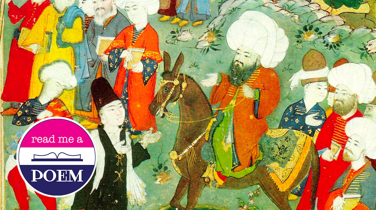 An Ottoman era manuscript depicting Rumi and Shams-e Tabrizi (Wikimedia Commons)