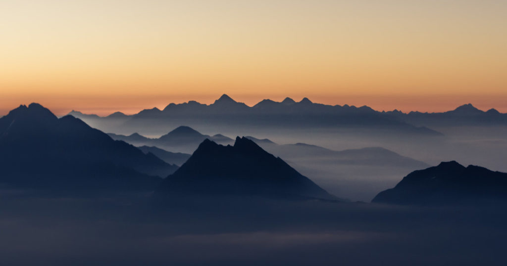 Sunset over the Alps, the setting of Thomas Mann's famous novel (Tormod Ulsberg, Flickr/tormodspictures)