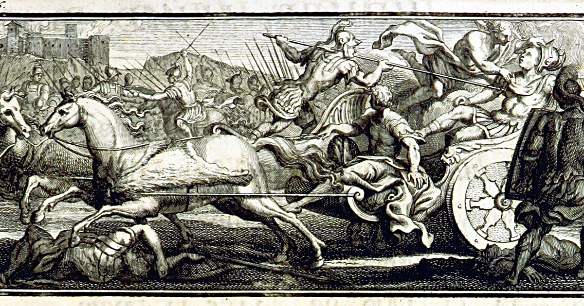 The Death of Patroclus as illustrated in The Iliad of Homer, translated by Alexander Pope (Flickr/ The British Library)
