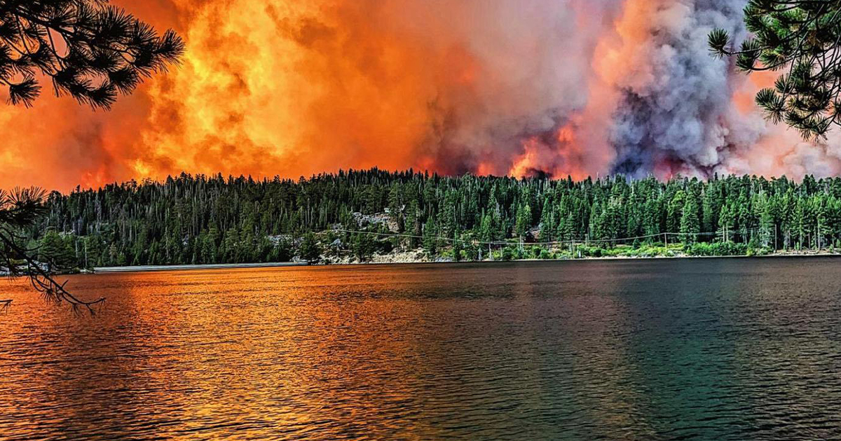 The Creek Fire soon after it started in September 2020. In all, four million acres of land burned in California last year. (Clovis [California] Fire Department)