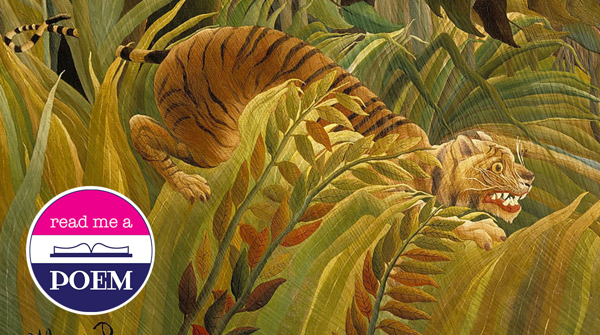 Detail from Tiger in a Tropical Storm or Surprised! (1891) by Henri Rousseau.