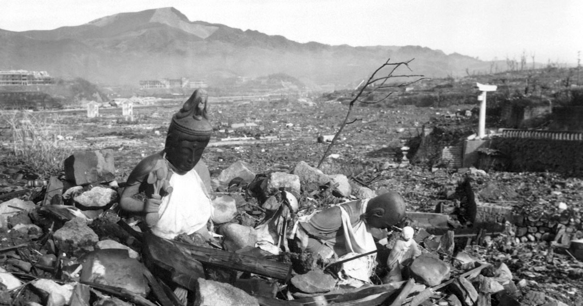 Nagasaki on September 24, 1945, six weeks after the city was destroyed by American atom bomb (Lynn P. Walker, Jr./Wikimedia Commons)