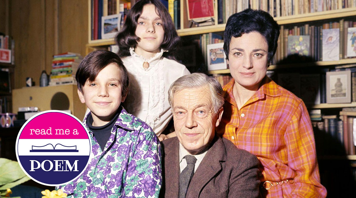 Cecil Day-Lewis when he was made British Poet Laureate in 1968, with his wife, Jill, and children Tamasin and Daniel (PA)