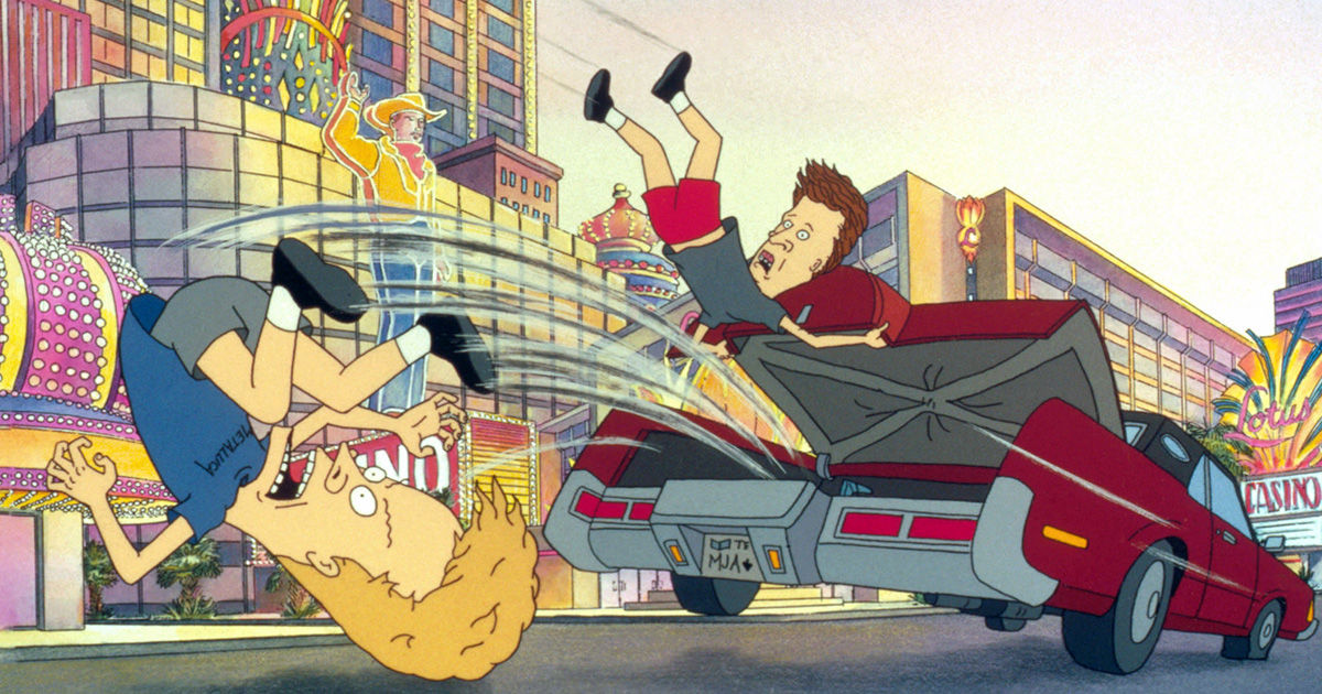 A still from Beavis and Butt-Head Do America, 1996 (Everett Collection)
