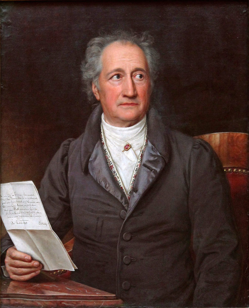 Philosopher Johann Wolfgang von Goethe painted by Joseph Karl Stieler, 1828 (Wikimedia Commons)