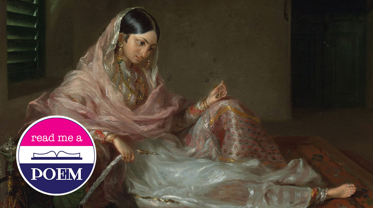 Detail from An Indian Girl with a Hookah (1789) by Francesco Renaldi