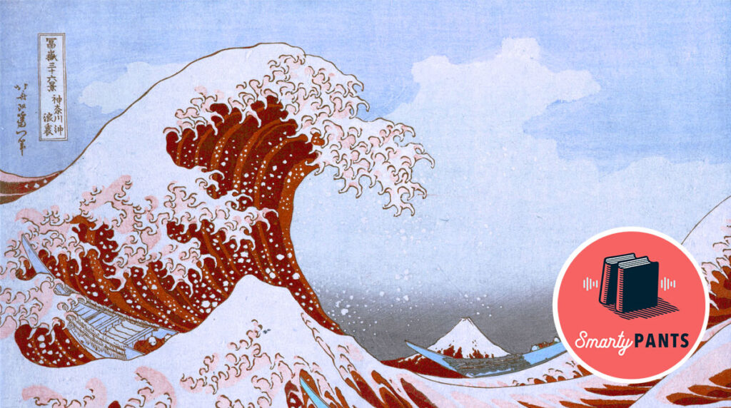 Adapted from 
 <em>Under the Wave off Kanagawa (Kanagawa oki nami ura)</em>, also known as <em>The Great Wave,</em> by
Katsushika Hokusai
