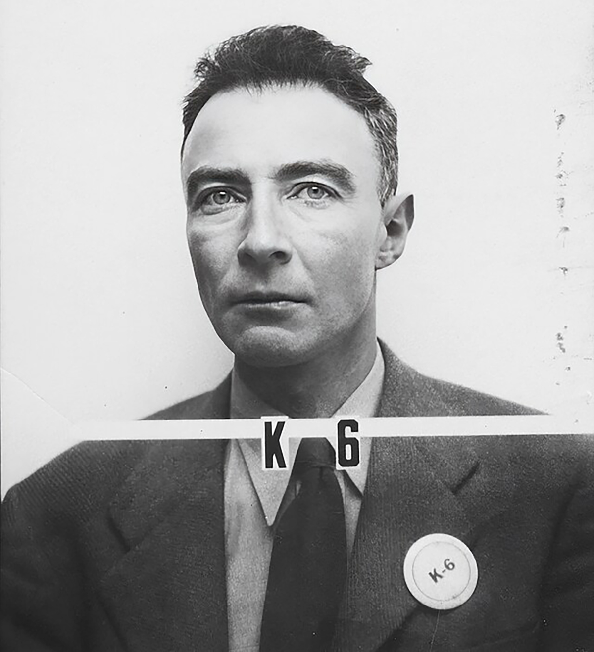 J. Robert Oppenheimer's Los Alamos ID badge, 1943 (Wikimedia Commons)