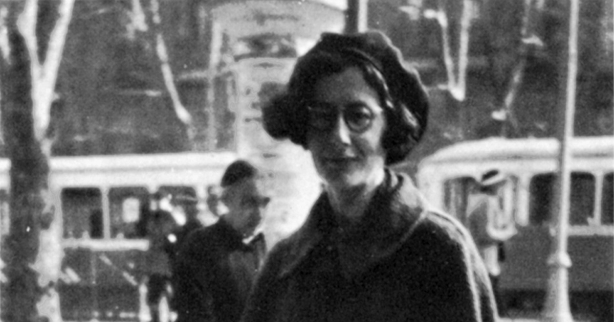 Simone Weil in Marseilles, France (Wikimedia Commons)