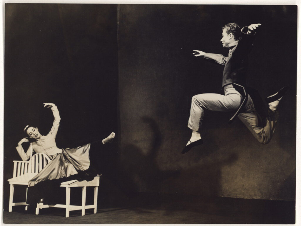 Martha Graham and Merce Cunningham in <em>Letter to the World</em> (Library of Congress)