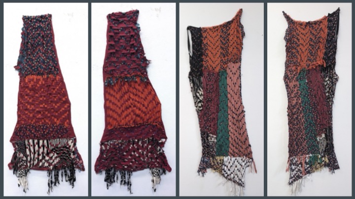 <em>SHEDDINGS</em> (front and verso), 2024, deconstructed clothing. (Photo courtesy of the artist.) 