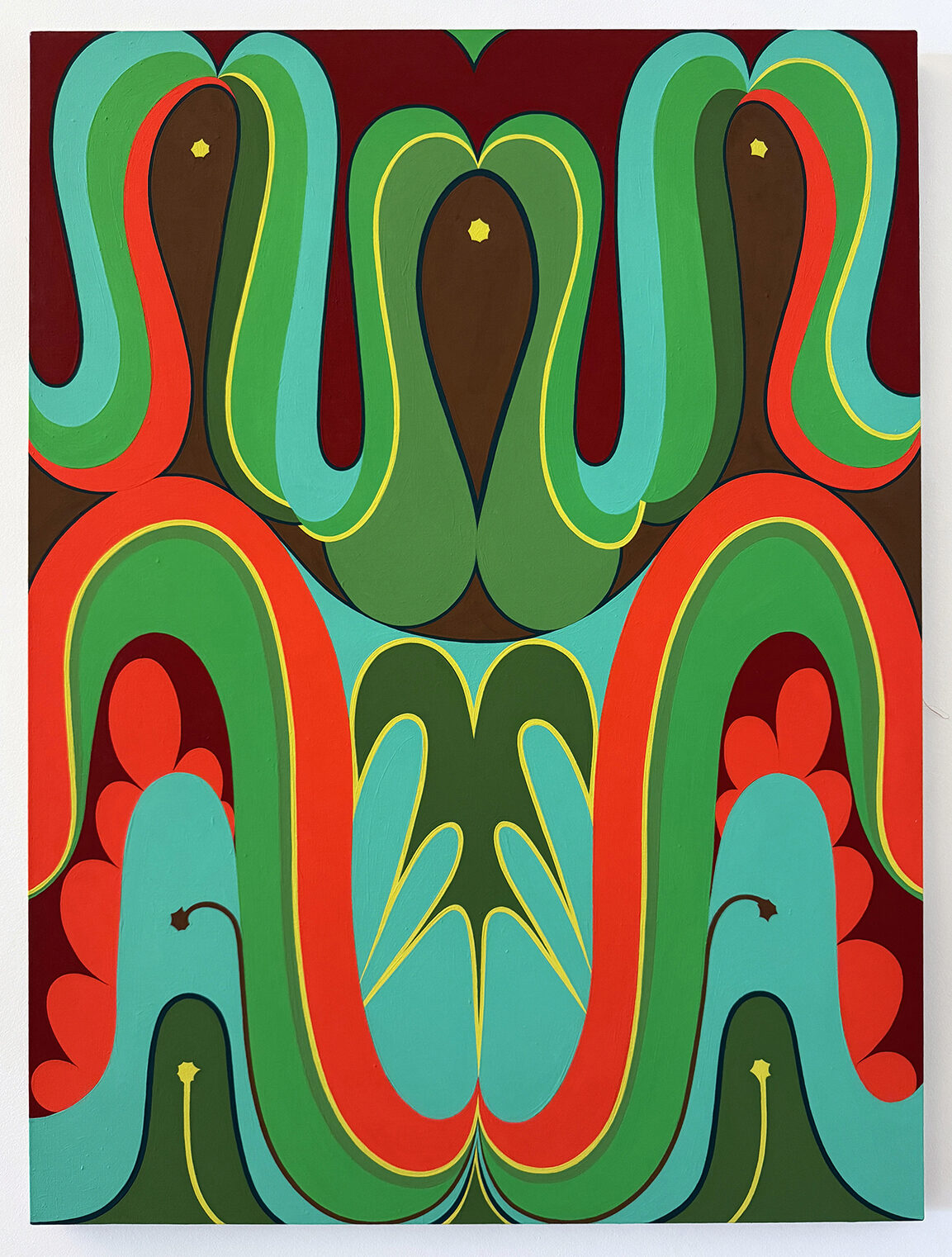2023_Nightbomb II_40x30inches_Flashe on linen