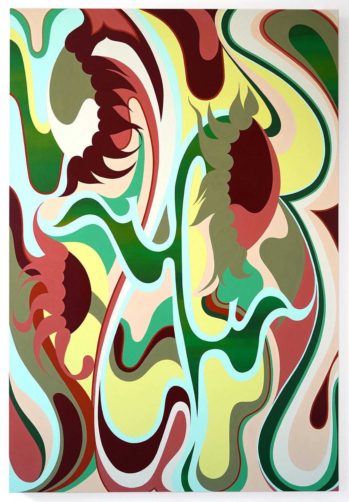 2024_Amie Cunat_SunFill Viridian_Flashe and acrylic on canvas_70x47.5inches